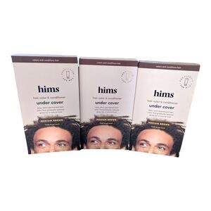 3X HIMS Hair Color & Conditioner Under Cover Medium Brown Semi-permanent